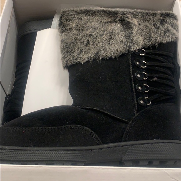 NIB Rampage Womens Areya Winter Snow Boots Black size 10 New - Picture 2 of 7